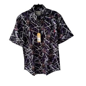 RSVLTS MLBPA Chuck Nazty Charlie Blackmon KUNUFLEX Shirt Men Medium Purple Black